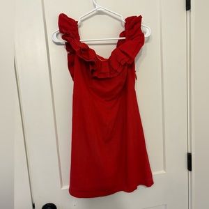 Red Off Shoulder Dress